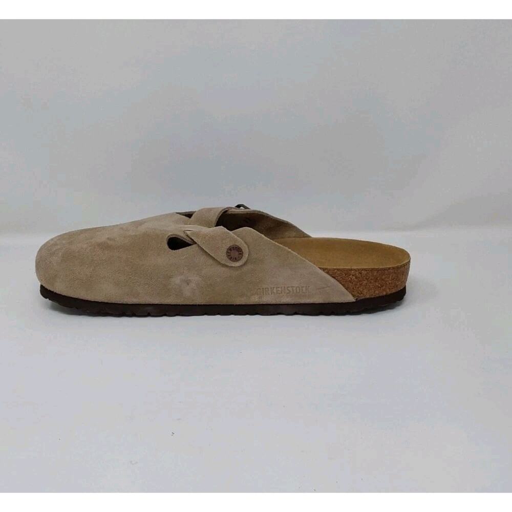 Birkenstock Boston Soft Footbed Taupe Suede Clogs Size EU 45 US 12 Regular Fit - Picture 8 of 16